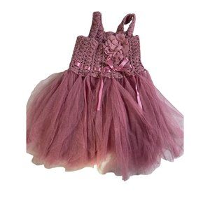 Elly and Emmy My First Dress Up Tulle Dress Mauve Pink Baby Dress Size O-6